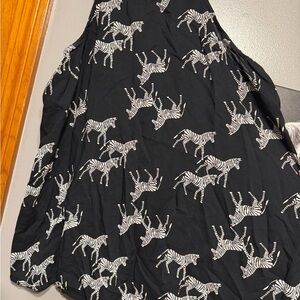 Black Zebra Print Sleeveless Top